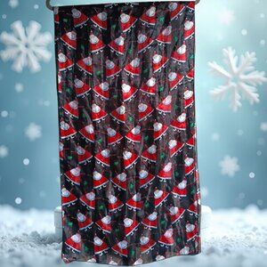 🛍️Vintage Ugly Christmas Scarf - 🎅Santa Holiday Stockings - Black & Red